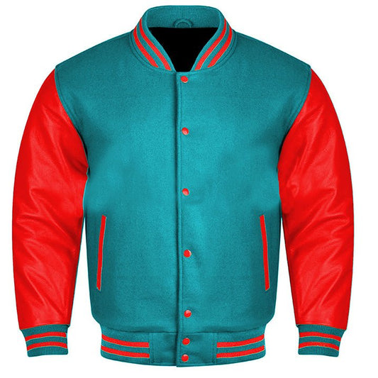 Best Varsity Jackets For Men in Sky Blue and Red